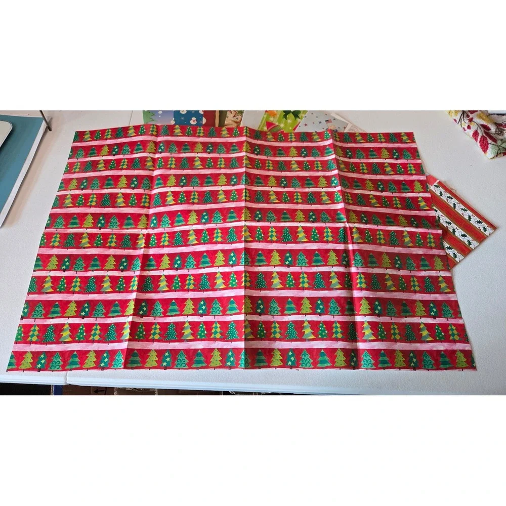 Assorted Full Sheet Gift Wrapping Paper Lot Christmas Holiday Retro Unused